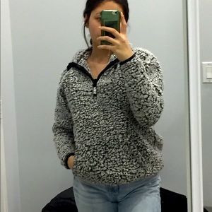 VS PINK Sherpa Quarter Zip Sweater💜